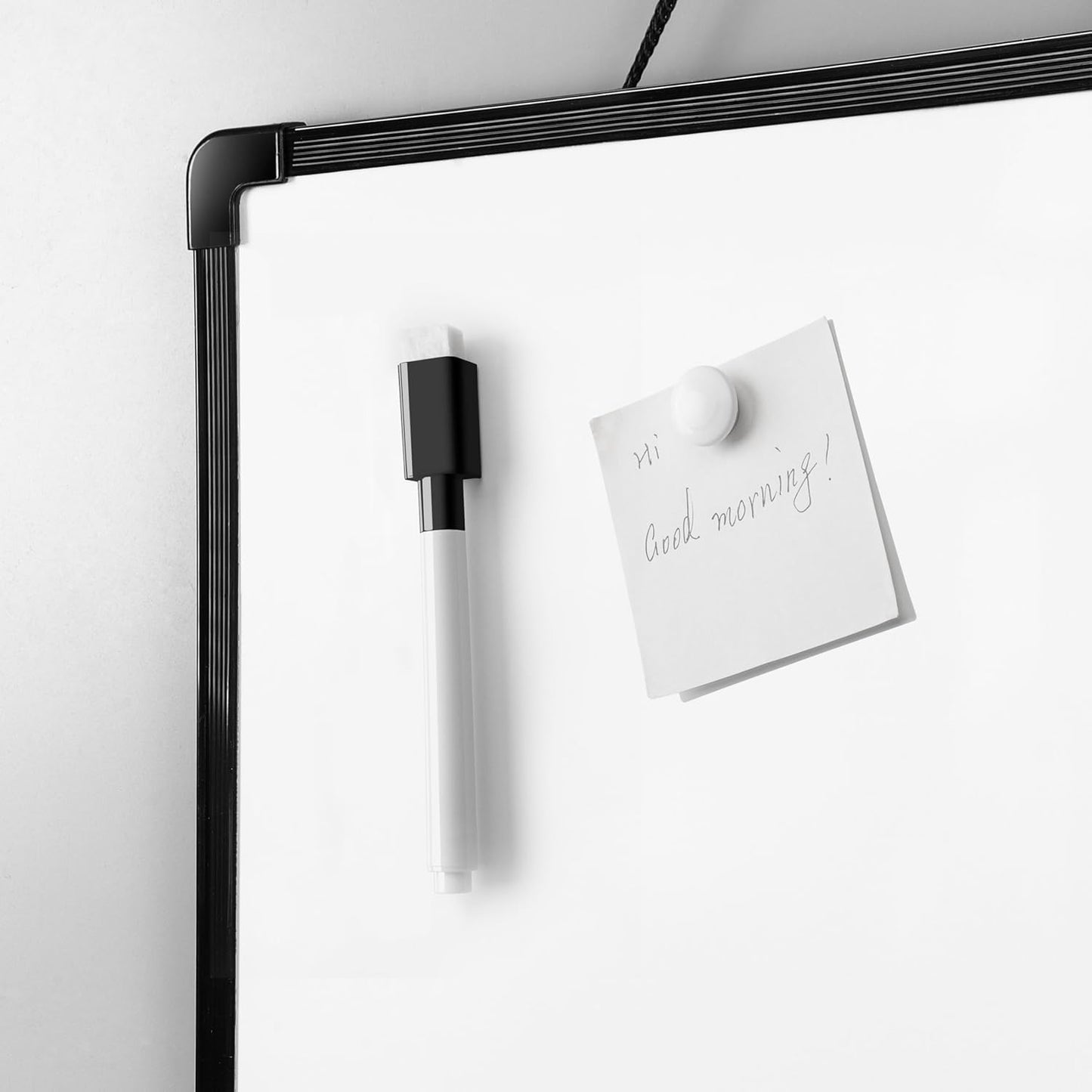 Double-Sided Small White Board 14" x 11", Dry Erase Board for Wall, Black Frame Mini Hanging Whiteboard for Home School Office