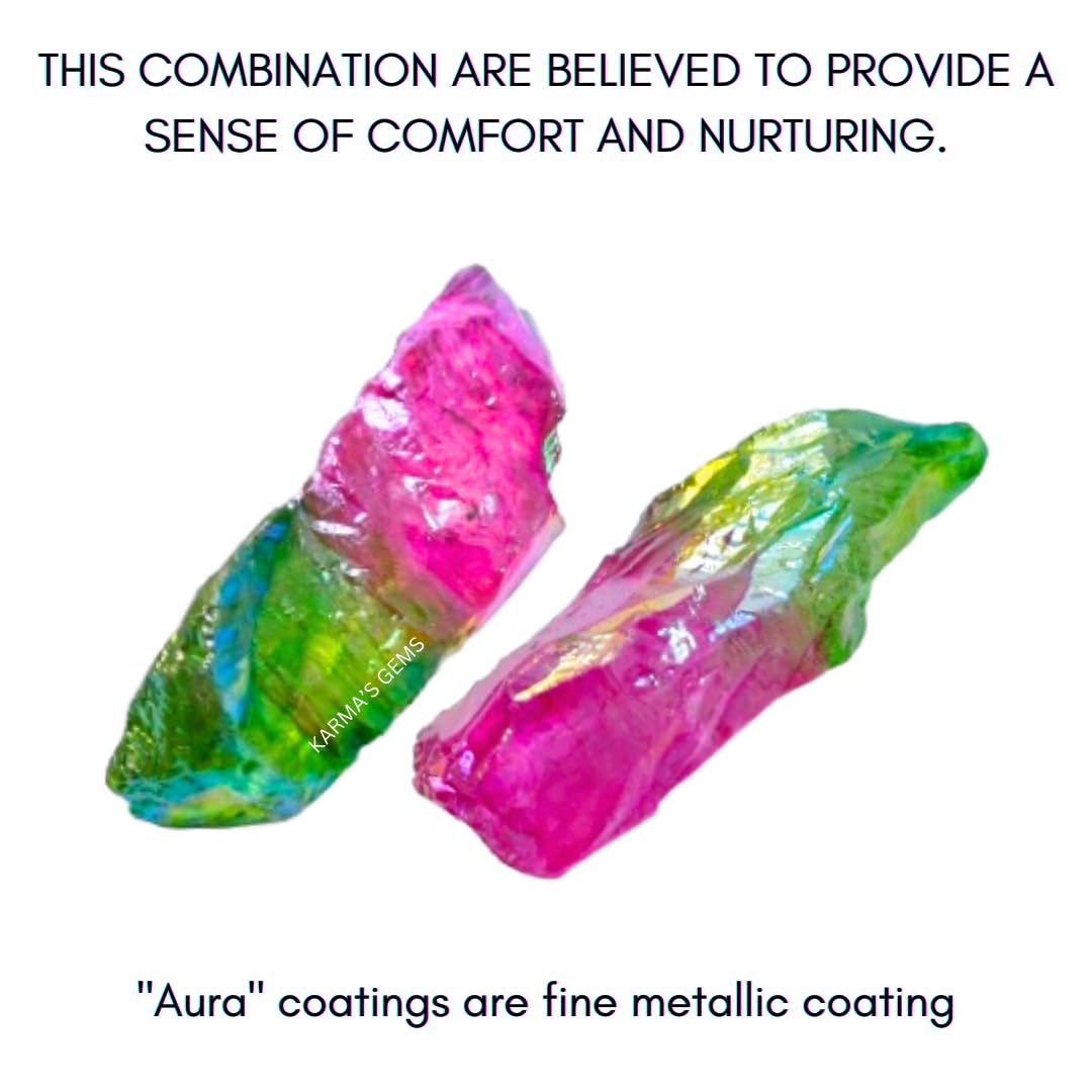 Crystals, Rocks, Jade, Crystals and Healing Stones, Witchcraft Supplies, Healing Crystals, Stones, Healing Stones, Rock Collection, Agate, Raw Stones (Rose - Apple Aura Quartz, 2 Pcs)