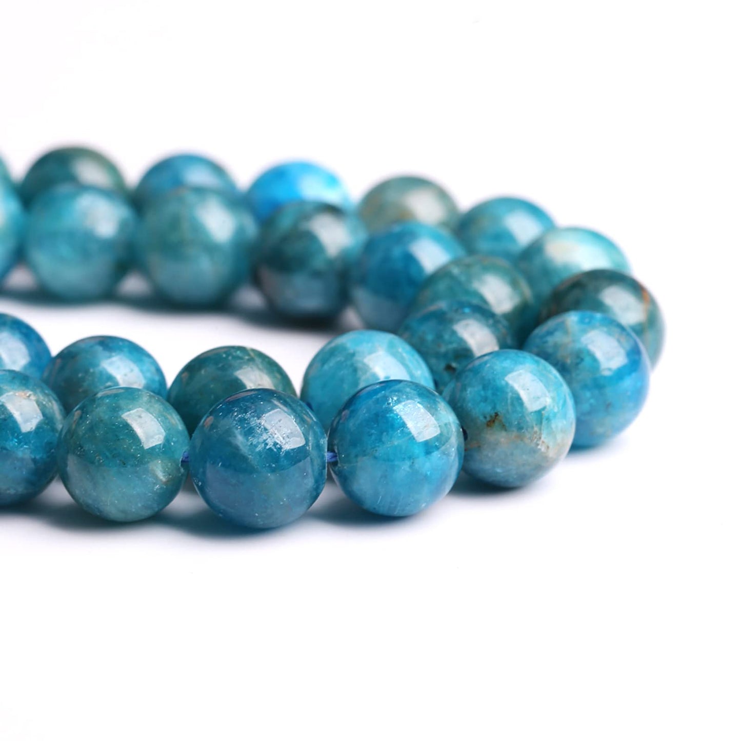 4MM 88PCS Natural Stone Blue Apatite A Grade Loose Beads for Jewelry Making DIY Bracelet