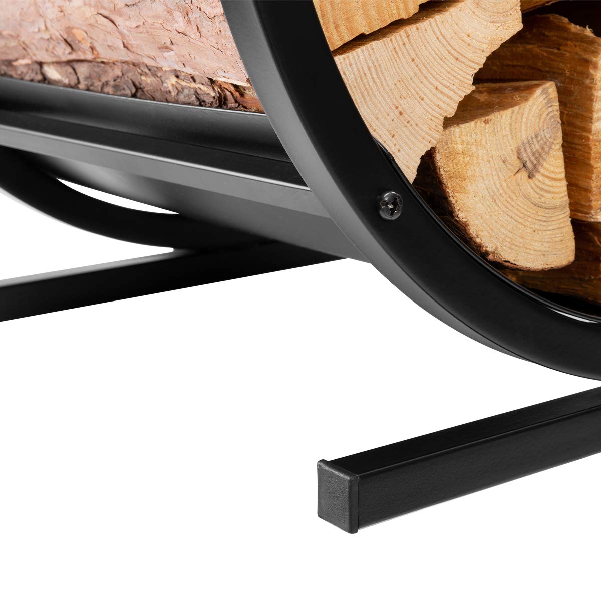 DOEWORKS Indoor Firewood Rack Decorative Wood Holder Fireside Log Rack