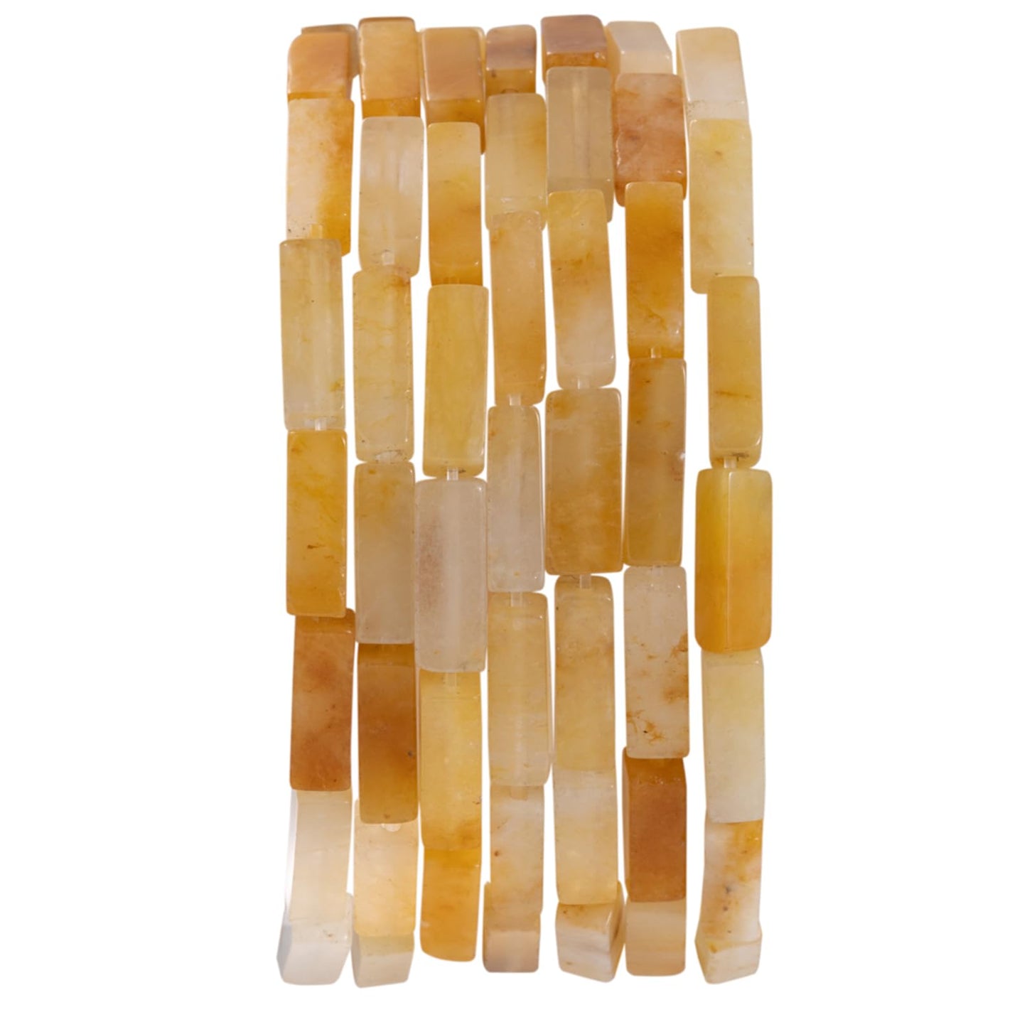 Natural Yellow Jade Rectangle Tube Beads 4x13mm 38cm/str Loose Semi Gemstone Stone Beads for Making Bracelets Necklace Earrings