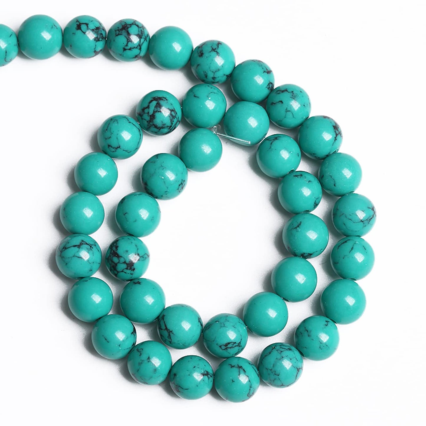 6MM 60PCS Green Turquoise Spacer Loose Beads for Jewelry Making DIY Bracelet Necklace