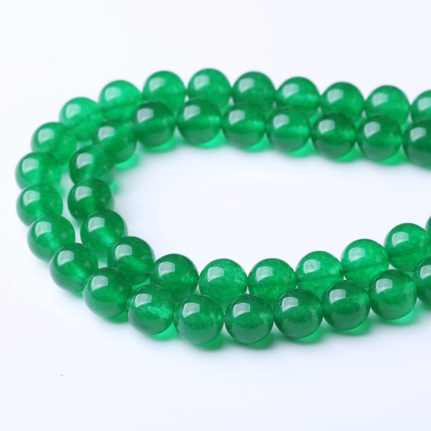 60PCS 6MM Natural Green Jade Stone Beads Energy Healing Beads for DIY Jewelry Bracelet Necklace Making for Jewelry Making15Inch