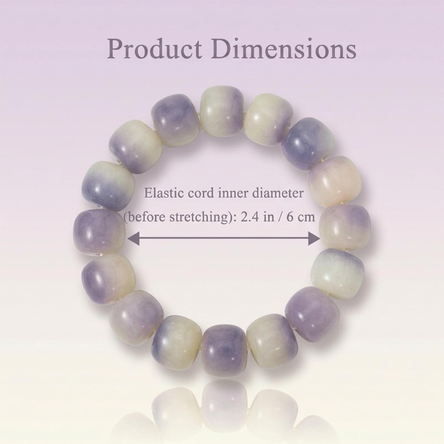 Qchengsan Natural Bodhi Bracelet for Women, Fidget Bracelet for Anxiety Relief, Stress Relief Beaded Sensory Jewelry for Adults, Healing Meditation Gifts for Women, Birthday Gifts for Women