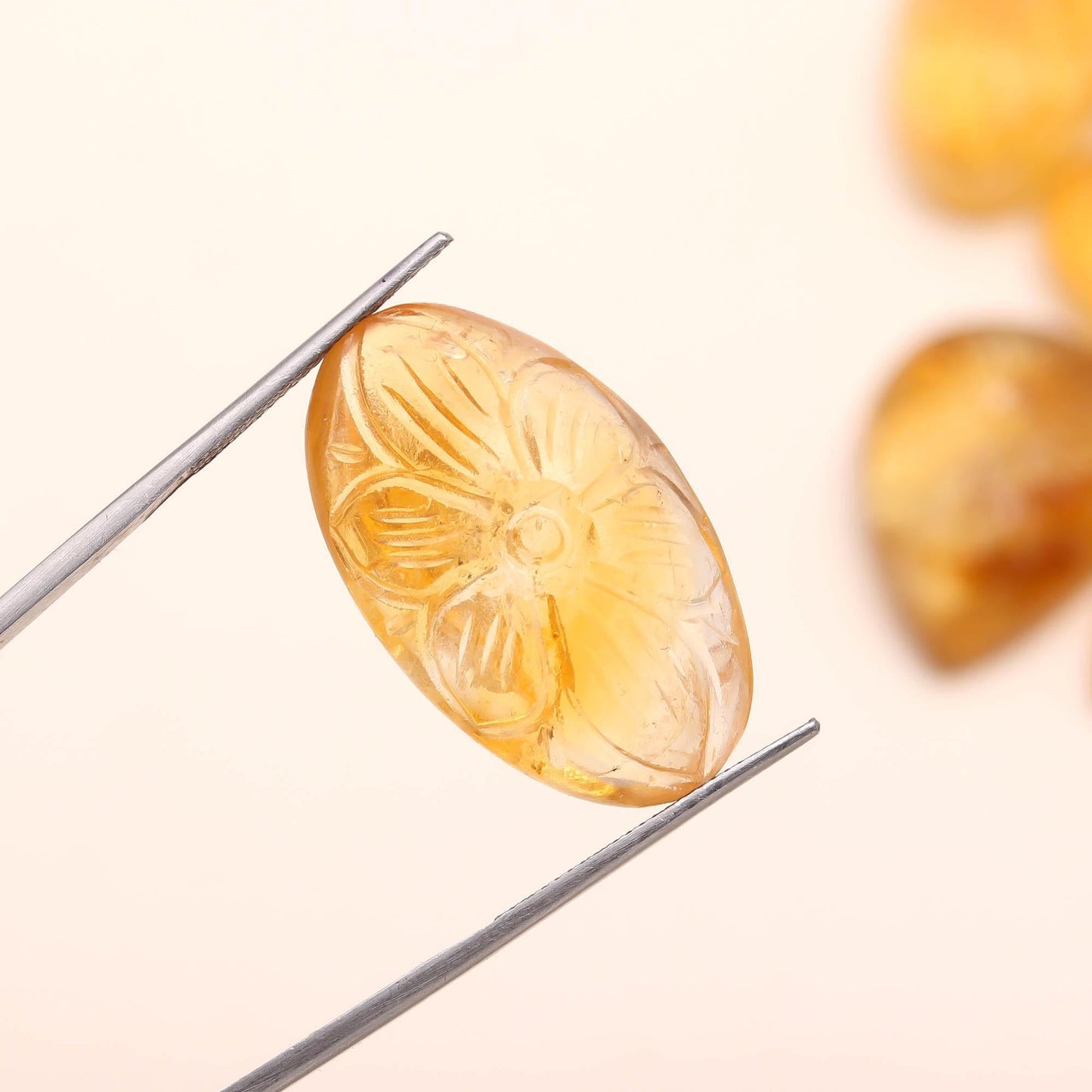 TGH Natural Citrine Gemstones Carving Wholesale Cabochons Lot, Jewelry Making Loose Gemstone, Polished Gems, DIY, Wire Wrapping, Reiki, Wikka, Healing Crystals, Bulk Gemstone Deal, Pack Of 3