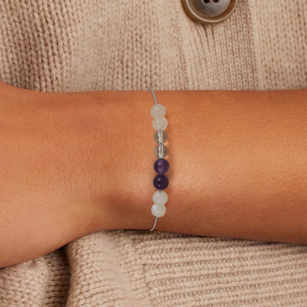 Fezodo Inspirational Encouragement Gifts for Women, Natural Healing Stones Bracelets Chistmas Valentines day Birthday Gift for Friends Women Men (Grief and Loss Support)