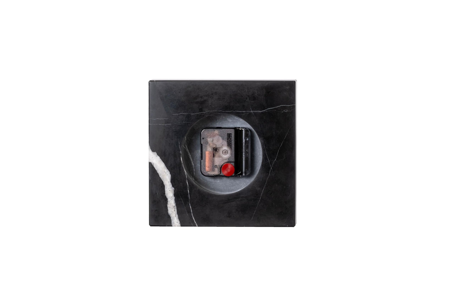 AD Furnishes Solid Marble Modern Mantle Clock, Minimalist Clock - Sleek Marble Fireplace Decor with Unique Streaks, Square Analog Design for Decorations in Living Room and Mantel Decoration Fireplace