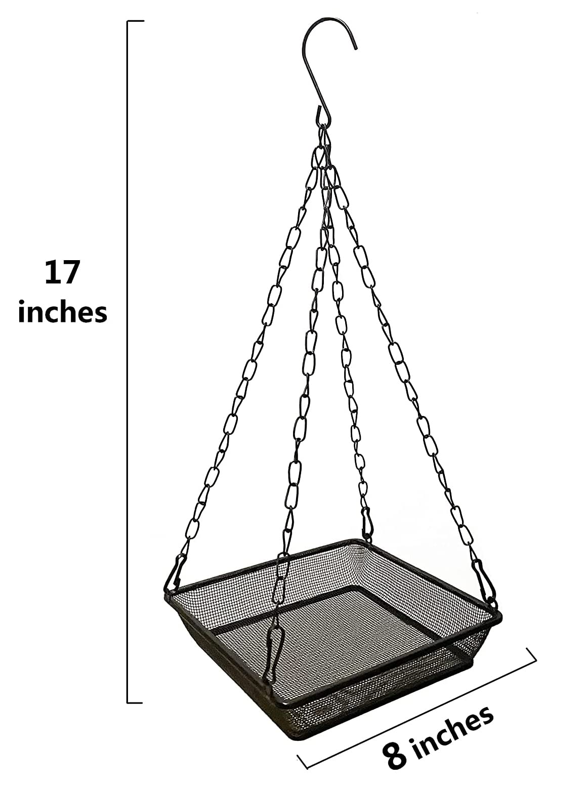 Hanging Bird Feeder Tray Platform Metal Mesh Seed Tray for Bird Feeding Outdoor Garden Decoration for Backyard Attracting Wildbirds