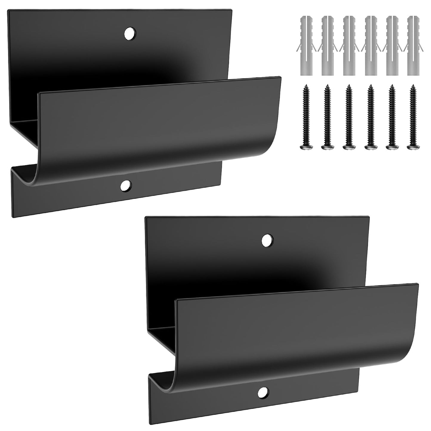 woiron (2 Pack)﻿Ladder Hooks for Garage Wall,Ladder Brackets for Garage Wall,Wall Mount Wheelbarrow Hanger, Ladder Hangers Wall Mount for Folding Chair & Ladder