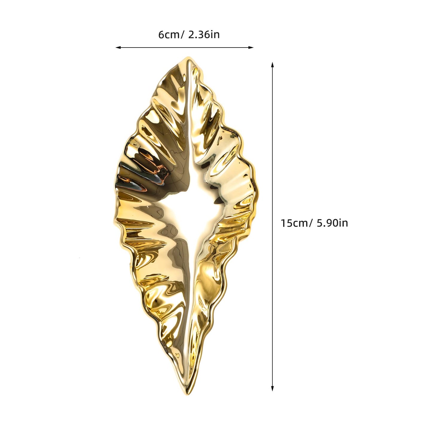 HOODANCOS Creative Gold Small Electroplated Plastic Leaf Hanging Ornament for Ceiling Home Decor Indoor Pendant Decoration