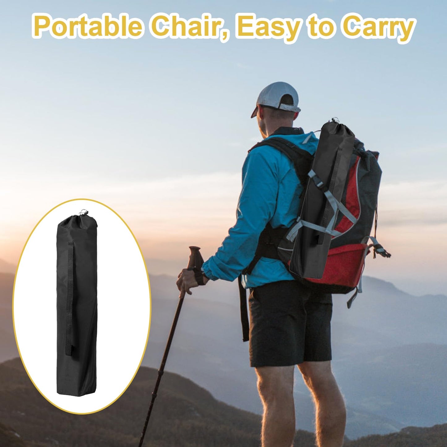 SAILARY Folding Camping Chairs Portable Outdoor Chair for Camping, Fishing, Beach, Picnic, Lightweight High Back Foldable Chair with Cup Holder & Storage Bag, Supports 300lbs, Green