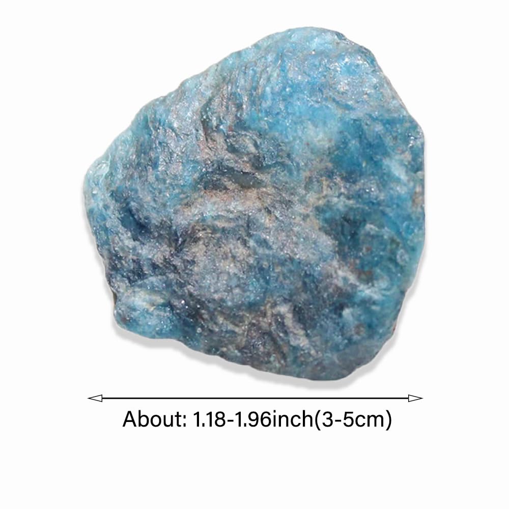 2PCS Natural Raw Stone Healing Crystals Bulk, Gemstones for Reiki, Meditation, Home Decor, Garden Fountain Rocks (Blue Apatite)