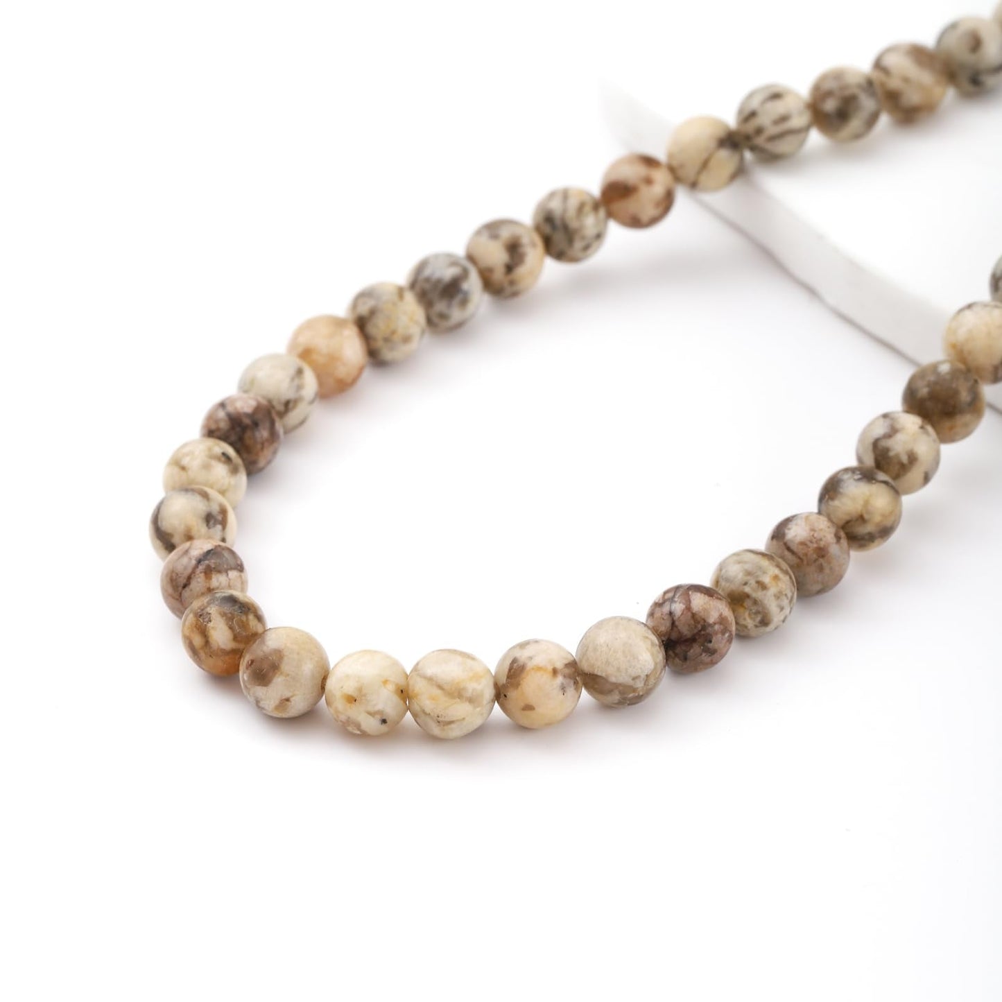 10mm 38pcs DIY Natural Feldspar Stone Beads Round Healing Crystal Gemstone Loose Beads for Jewelry Making Handmade Bracelet Necklace