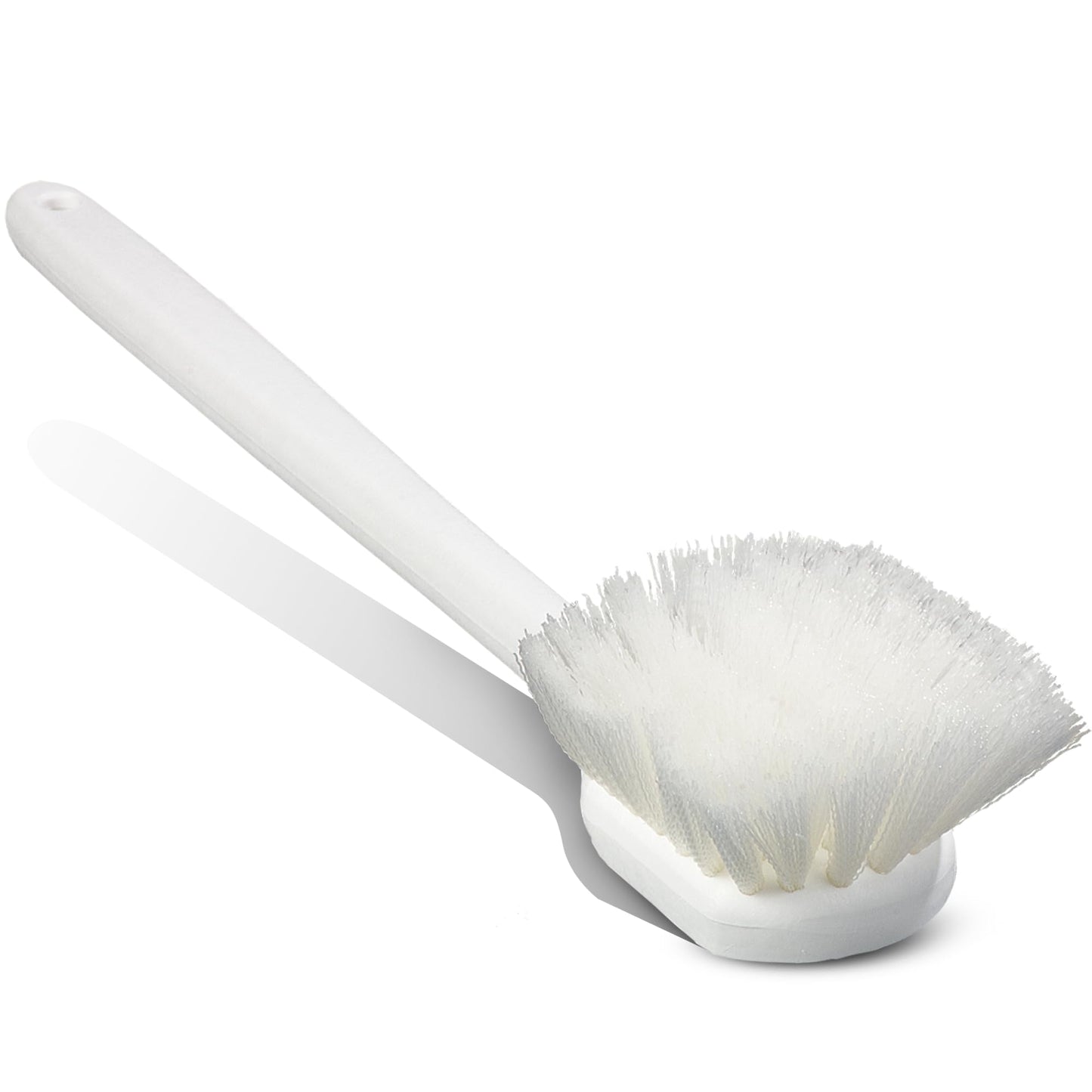 CFS 36620L00 Flo-Pac Plastic Handle Utility Scrub Brush, Nylon Bristles, 20" Length, 2" Bristle Trim, White, 1 Count