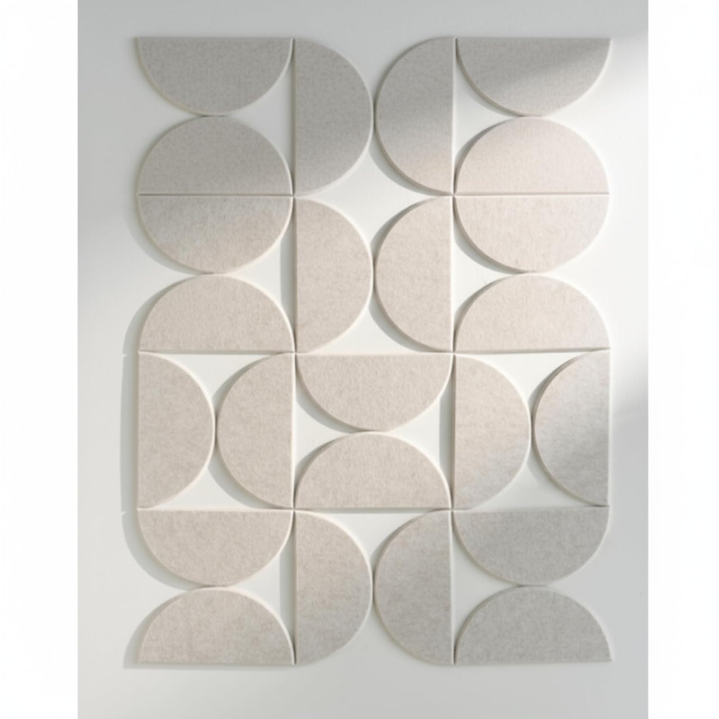 AceOrbit 24 Pcs Decorative Felt Bulletin Board Semicircular Wall Felt Tiles Modern Home Decor Felts Tiles with Glue for DIY Pin Board Office School Home Wall Decor Sticker Memos Photo Display