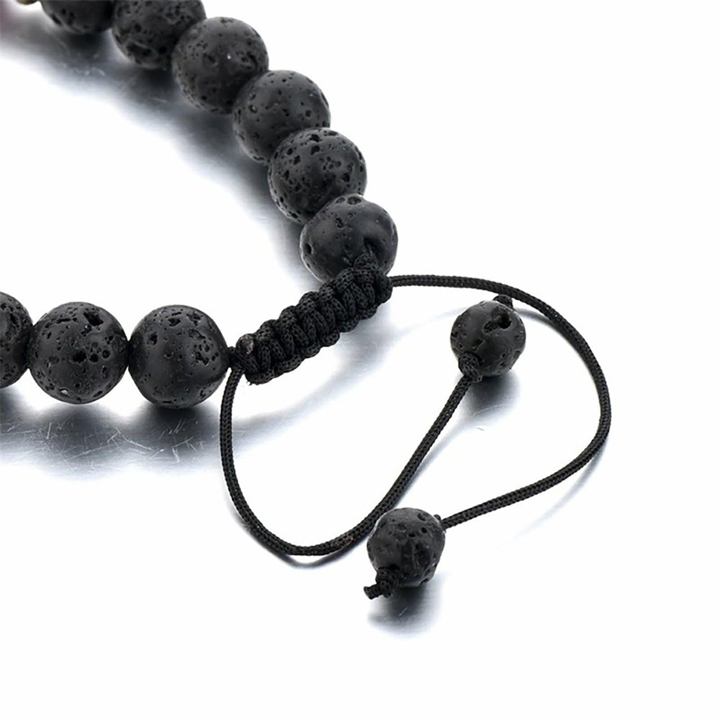 Lava Stone Bracelet for Men Women 8mm Dainty Handmade Adjustable Lava Bead Bracelet Healing Crystal Bracelet Gemstone Bracelets Lava Rock Bracelets for Women
