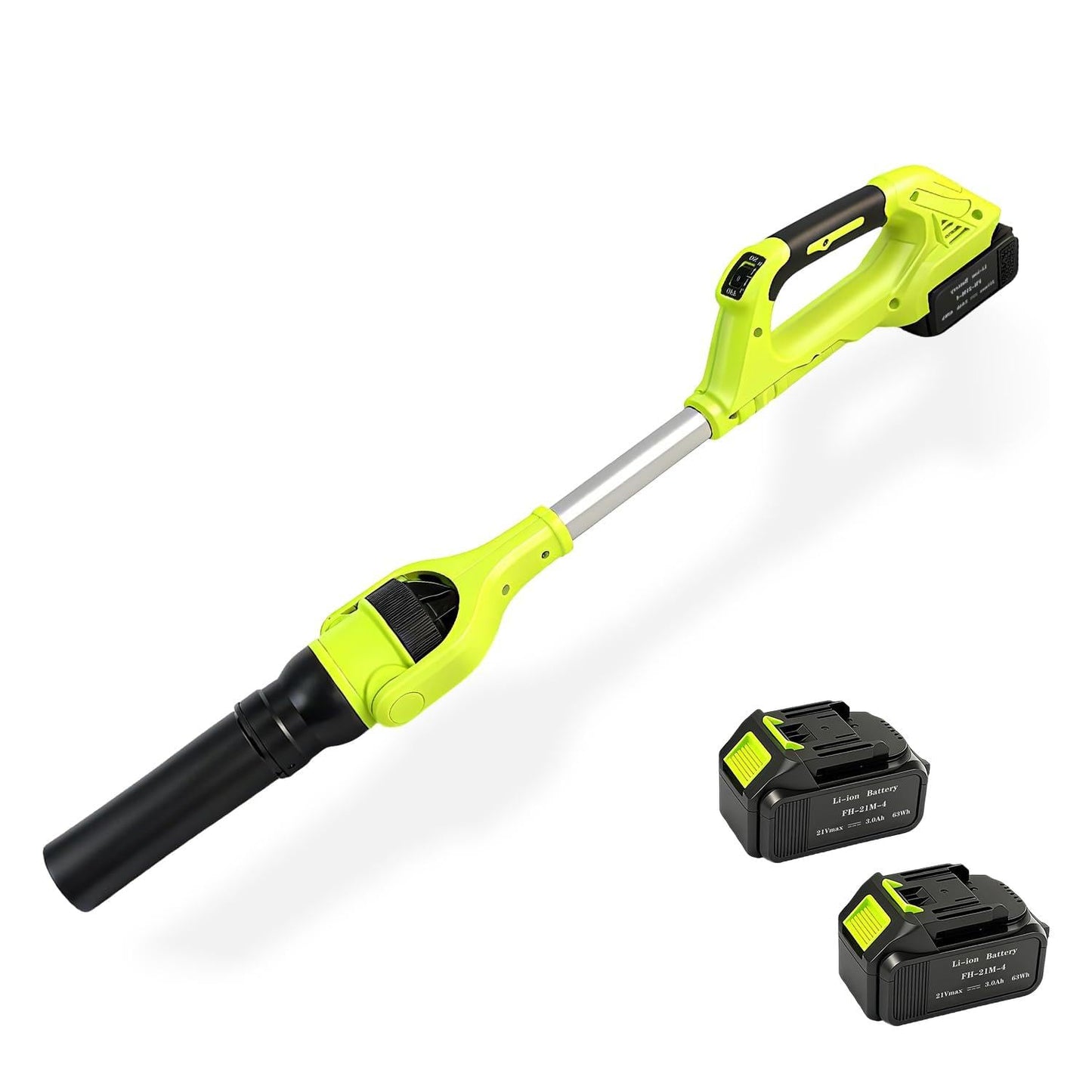 Cordless Leaf Blower, 21V Leaf Blowers, 580CFM/180 MPH Brushless Motor and 3-Speed Electric Blower, with 2 Lightweight Batteries 3.0Ah & Charger Gutter Cleaning for Garden Yard Patio