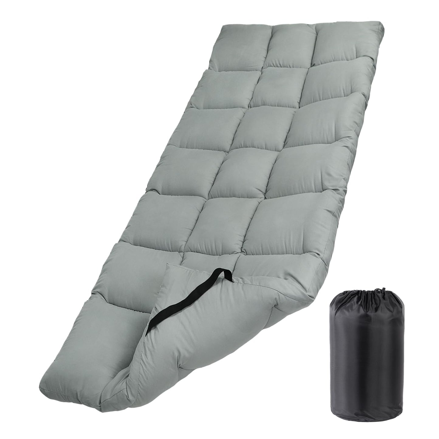 Tuphen Cot Mattress Pad-Cot Pads for Camping, Cot Mattress Topper, Camping Mattress Sleeping Pad 75"x30" Soft Lightweight Quilted Pads for Camp Cot/RV Bunk/Narrow Twin Beds (Grey)