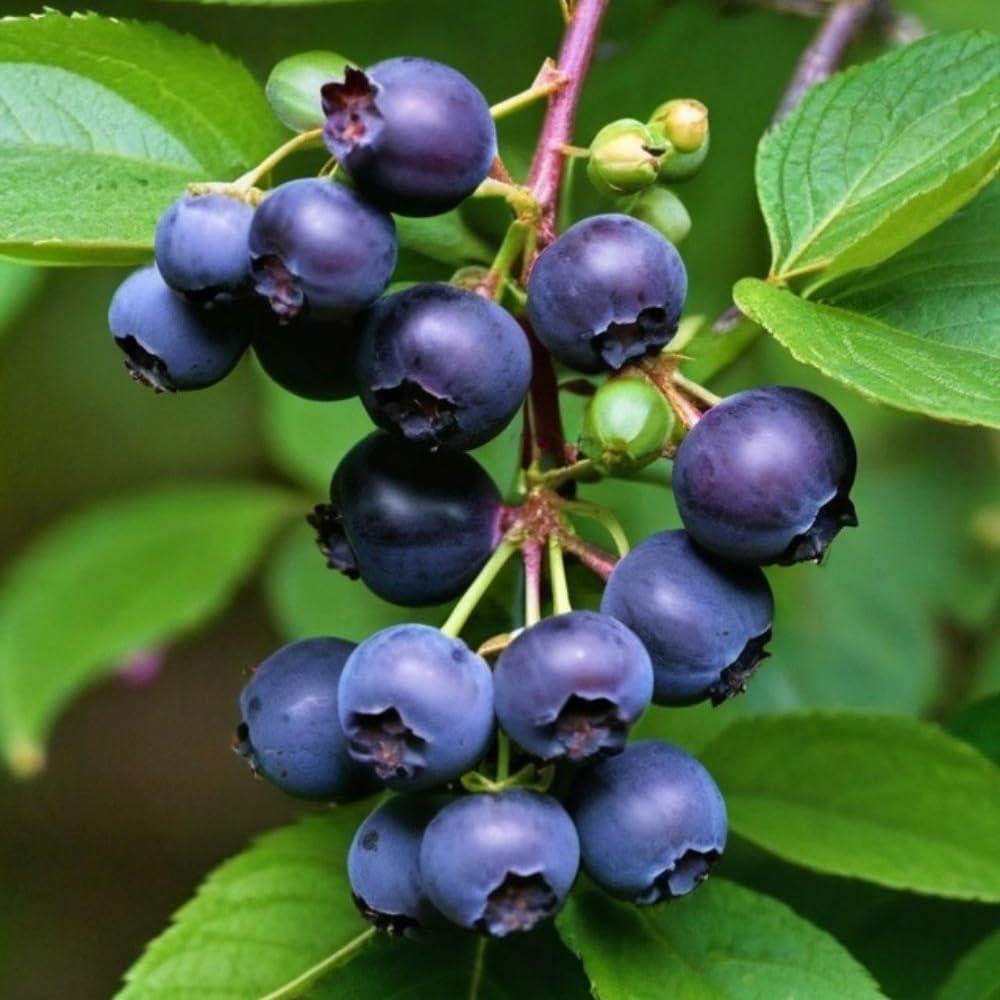 2 Black Huckleberry Bushes Live Plants, Well Rooted Huckleberries Fruits, 4'' Pot, Indoor Outdoor Growing