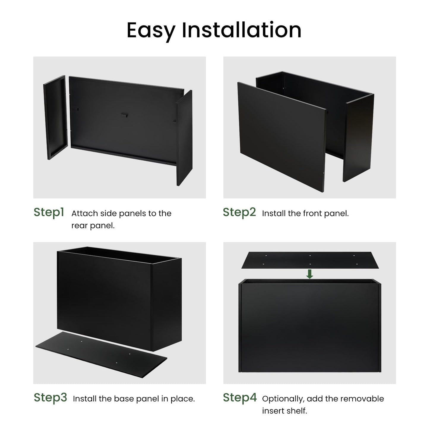 Talustool Adjustable Metal Planter Box 38” x 12” x 30”, Steel Garden Box with Smart Drainage, Heavy-Duty Plant Container Powder-Coated Steel - Perfect for Garden, Patio & Balcony Decor