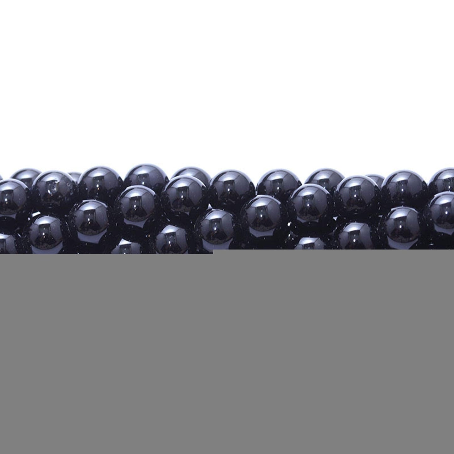 Filluck Natural Stone Beads 8mm Black Polished Round Smooth Agates Gemstone Beads for Jewelry Making 15 Inch(Black Onyx,8mm)