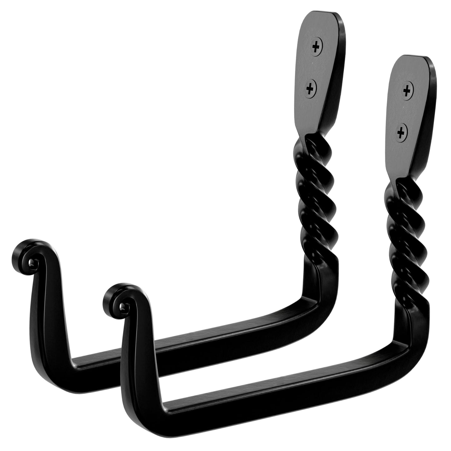 Unique Hand Crafted Pair of 2 Wall Hooks. Real Heavy Duty 50kgs Tested Wall Hooks for Garage, Garden Wheel Barrow, Heavy ladders, Bicycles