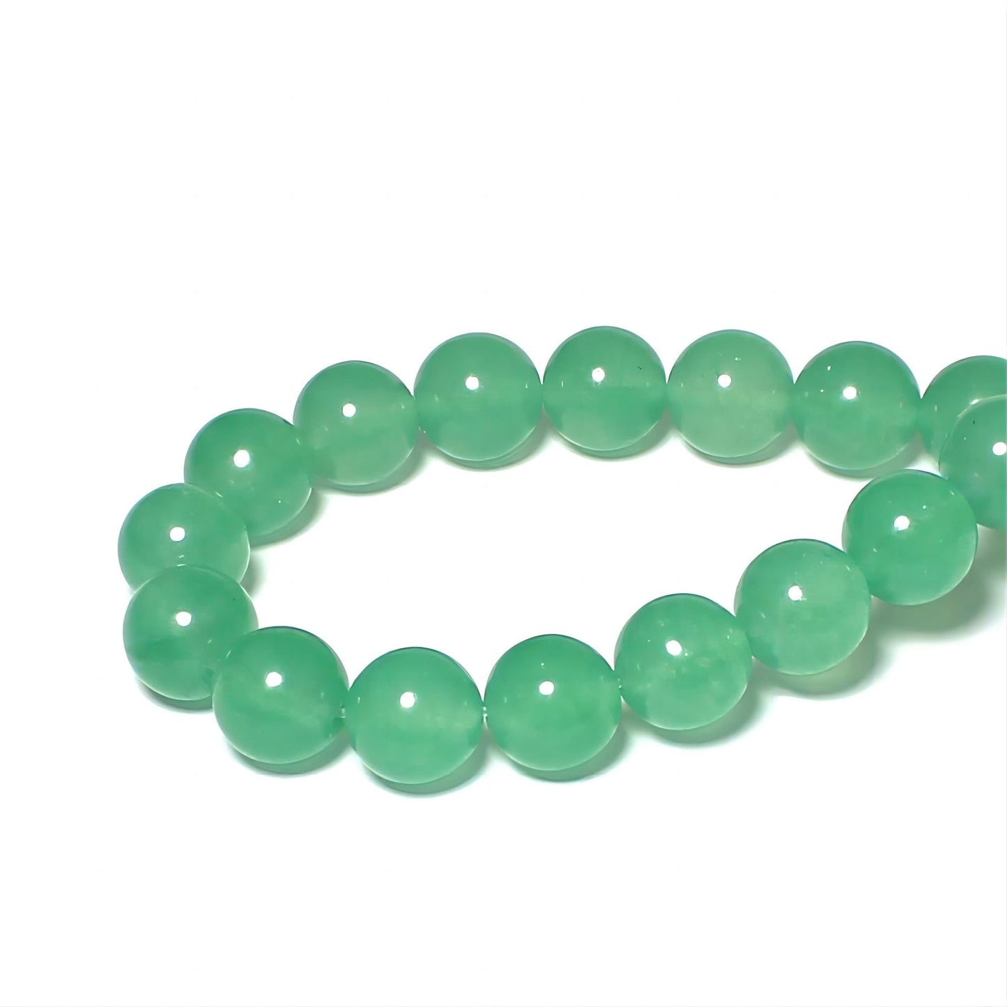MJDCB Stone Beads 8mm 43pcs Round Aventurine Green Jade Loose Gemstone Bead Charms for Jewelry Making Bracelet Necklace Earring Pendant