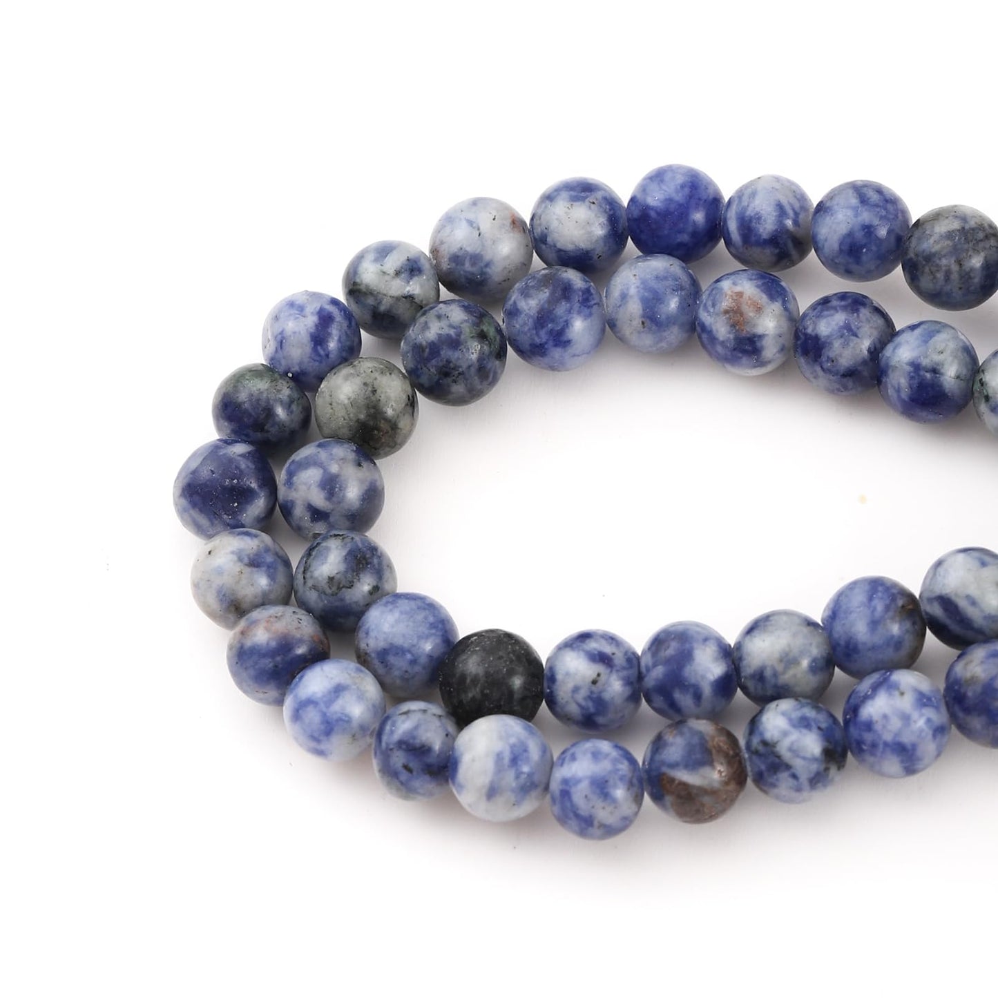 10mm 38pcs DIY Natural White Sodalite Stone Beads Round Healing Crystal Gemstone Loose Beads for Jewelry Making Handmade Bracelet Necklace