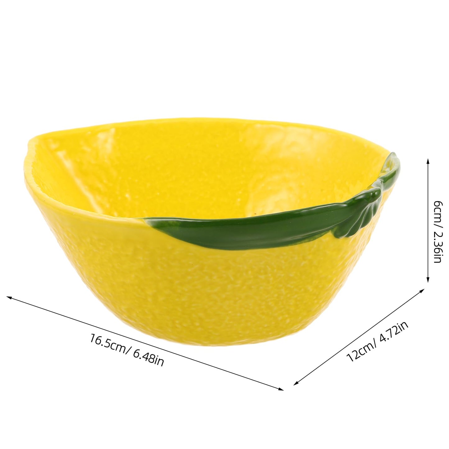 HAKIDZEL Lemon Shape Bowl Ceramic Dessert Bowl Fruit Serving Platter For Snacks Fruit Salad Decorative Jewelry Dishes For Home Kitchen Living Room Decor