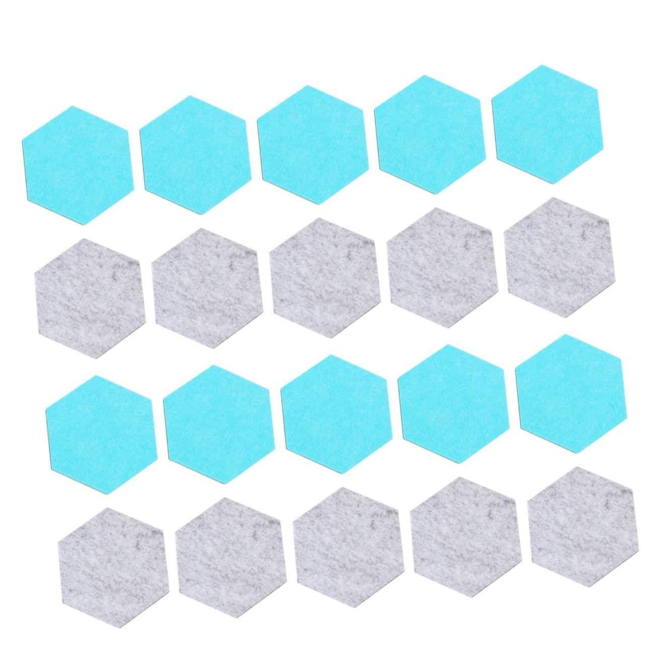 Homoyoyo 20pcs Hexagon Felt Wall Stickers Adhesive Decorative Wool Felt Board for Home and Classroom Use Mint Grey Creative Wall Decor for Office Classroom Spaces