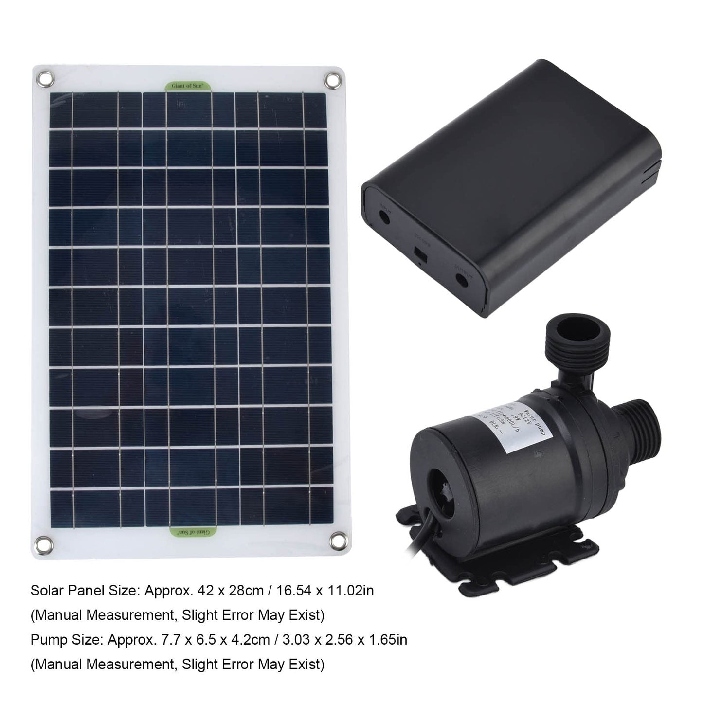 50W Solar Powered Pond Pump Kit with 800L/h Flow Rate 12V Low Noise DC Silicone Plastic for Garden Yard Fish Tank Pond Swimming Pool Outdoor and Patio