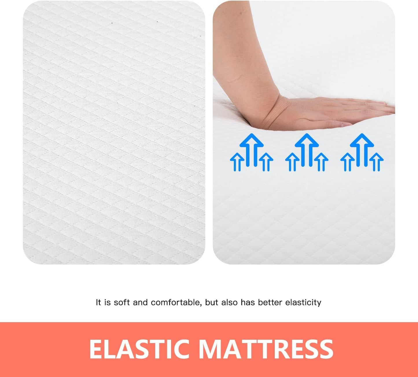 FDW | 5 Inch Queen Mattress | Medium Firm | Gel Memory Foam Mattress | White | Bed in a Box, CertiPUR-US Certified | Pressure Relief, Cooling Ventilated Foam | Washable Removable Cover