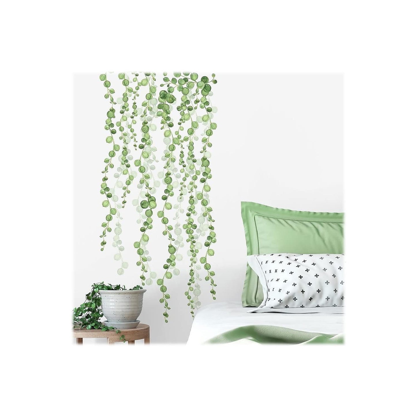 RoomMates RMK3903SCS String of Pearls Succulent Vine Peel and Stick Wall Decals