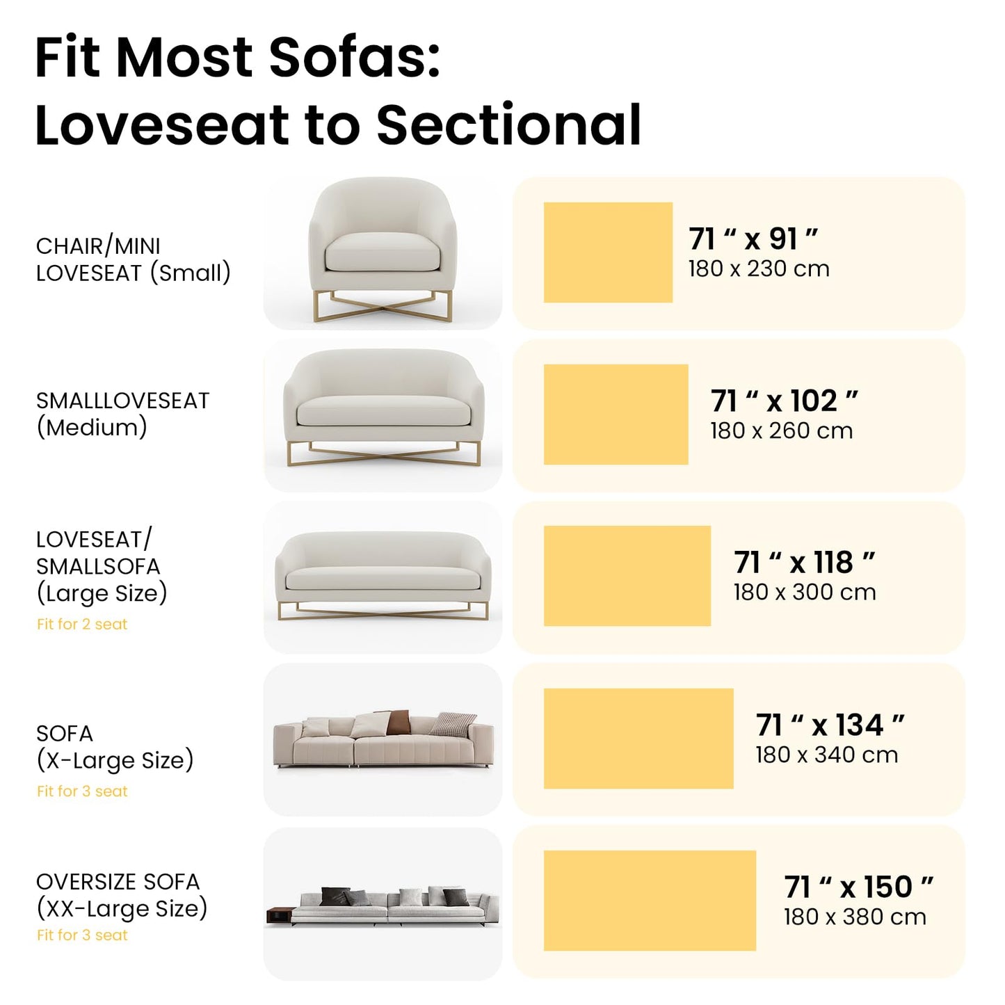 LUNETIO Couch Cover Blanket - Thick Chenille Sofa Cover Protector for Large Couch, Washable Slip Sofa Throw for Dogs, Pets, Cats, Chairs, Cushions & Sectional Seats (71 x 150, Light Brown)