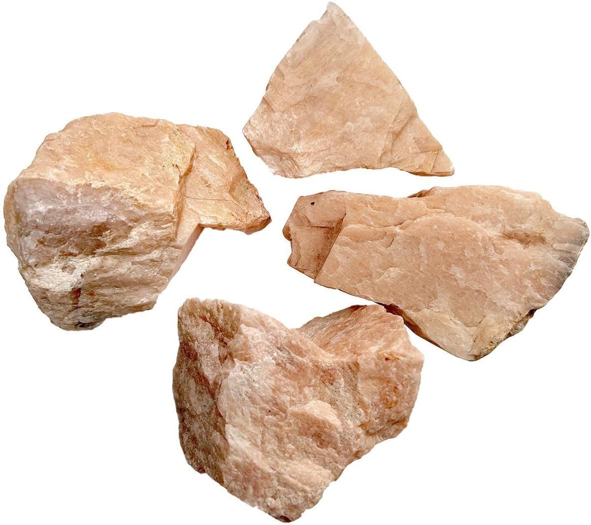 Sawcart 1 Lb Peach Moonstone Bulk Rough Raw Rock Natural Crystal Gem Stone for Cabbing, Tumbling, Lapidary, Polishing, Wire Wrapping, Fountain, Wicca, Reiki Healing, Mediation, Chakra Balancing, Yoga