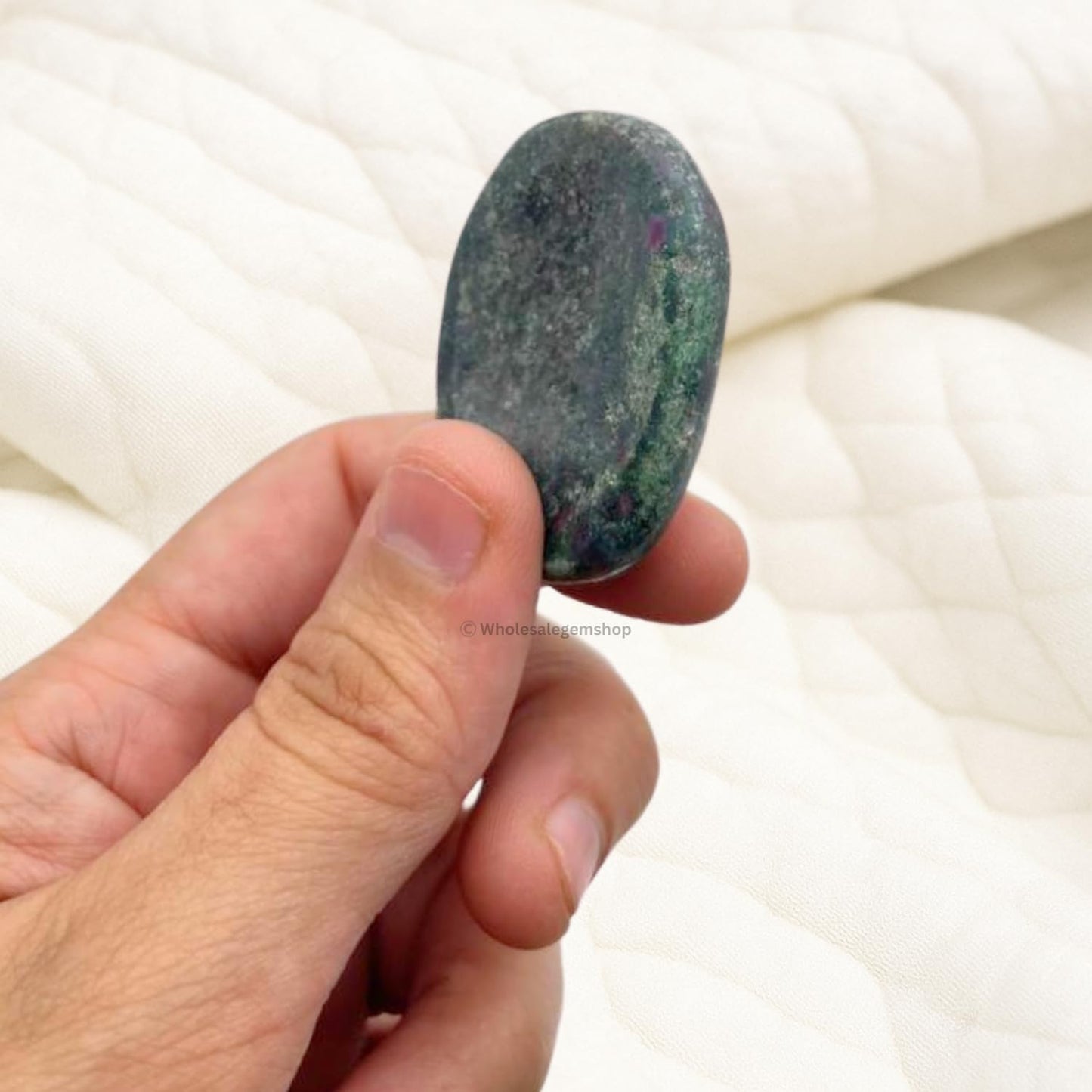 GEMSCITE Ruby Kyanite Thumb Worry Stones Metaphysical Gemstone Crystal Healing Reiki Men Women Gift Feng Shui Positive Energy Love Wellness Palm Stones Wicca Powerful