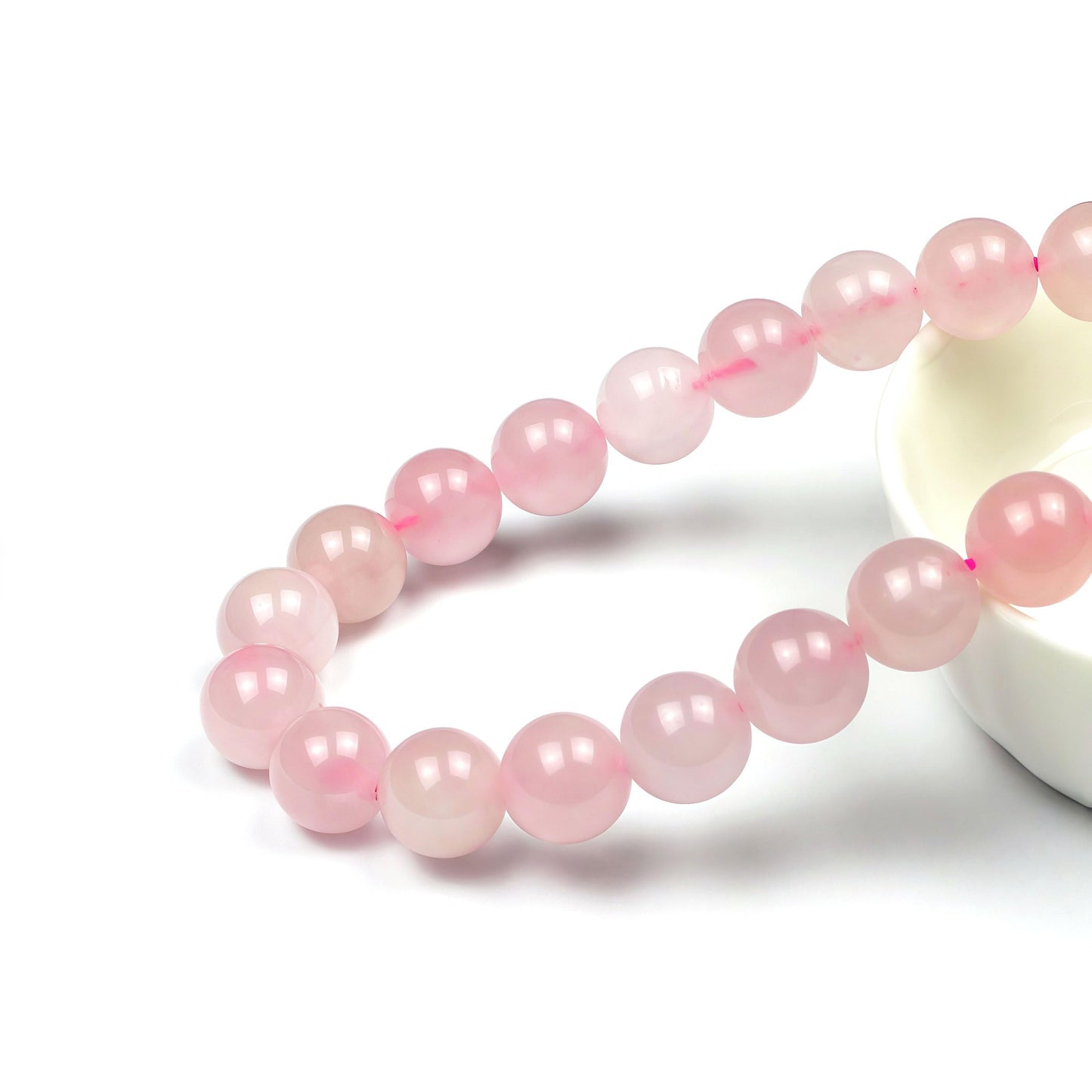 MJDCB 7A Pure Natural Rose Quartz Beads Round Loose Beads for Jewelry Making DIY Bracelet 15" (8mm)