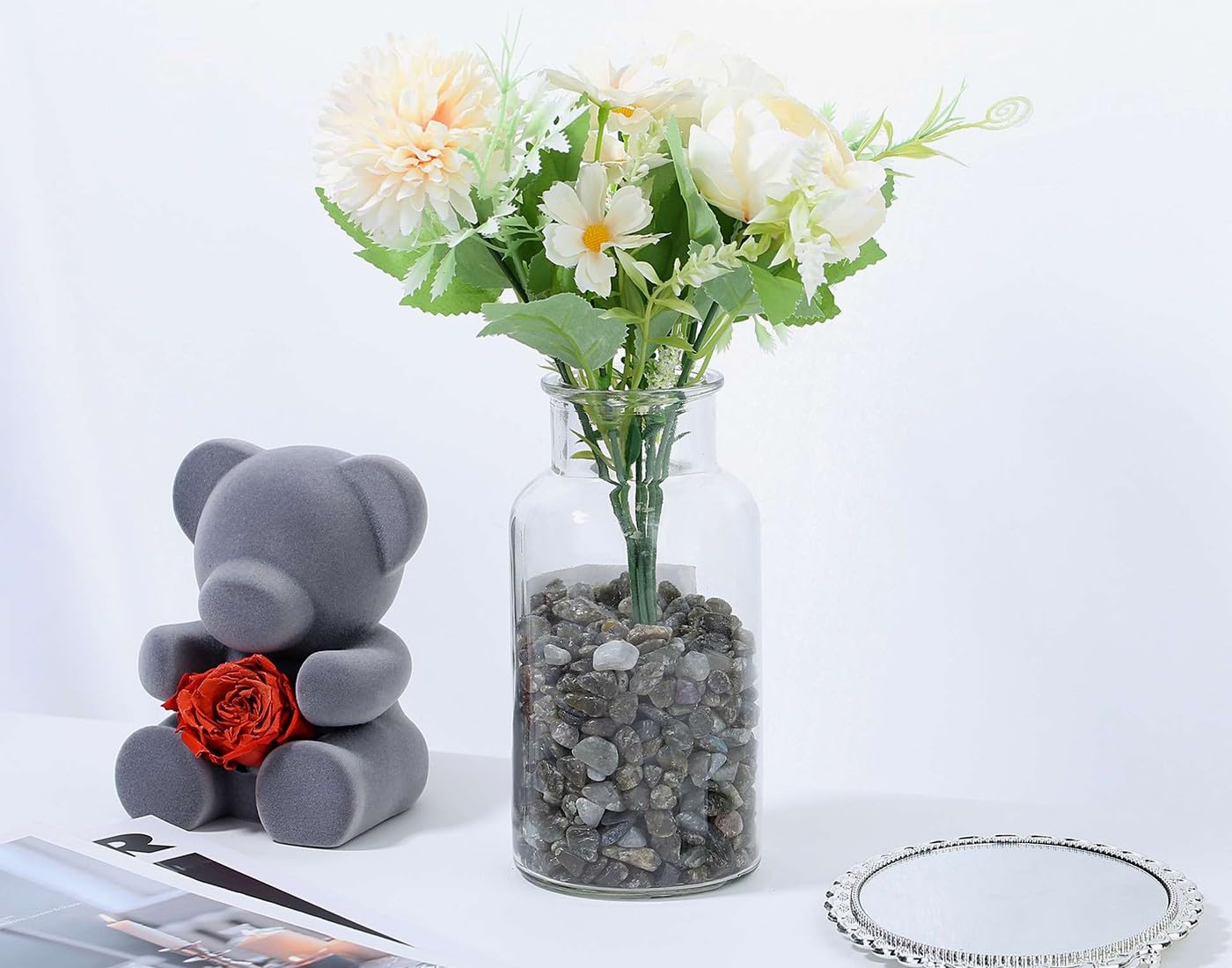 LAIDANLA Labradorite Crushed Stone Crystal Chips Bulk Natural Gemstones Healing Reiki Crystals Mini Quartz Vase Filler Aquarium Gravel 100g