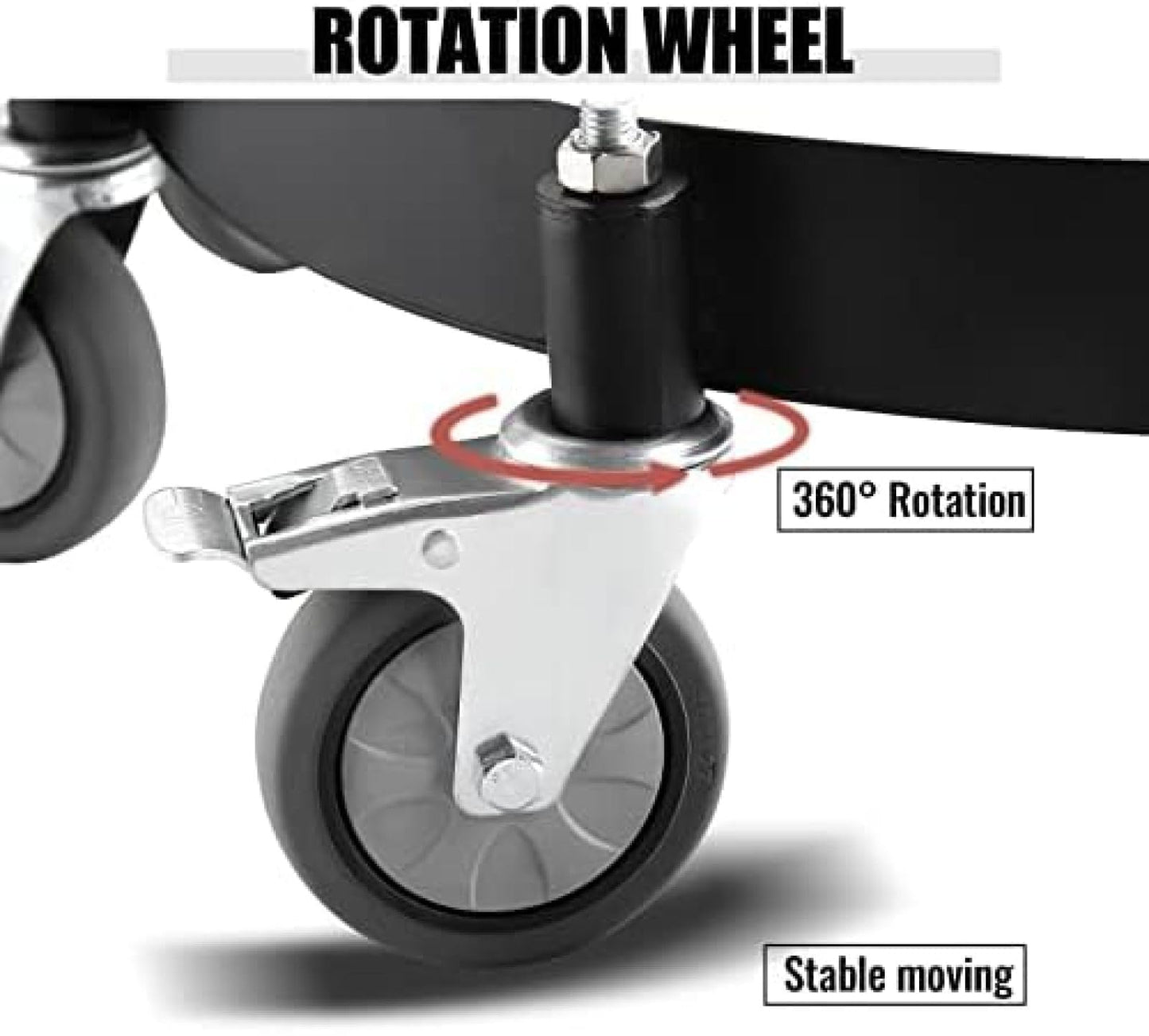 Migoda Heavy Duty Steel Drum Dolly, 55 Gallon Steel Frame with 8 Swivel Caster Wheels, 2000 Lbs Capacity Hand Truck Dollies for Workshops and Warehouses