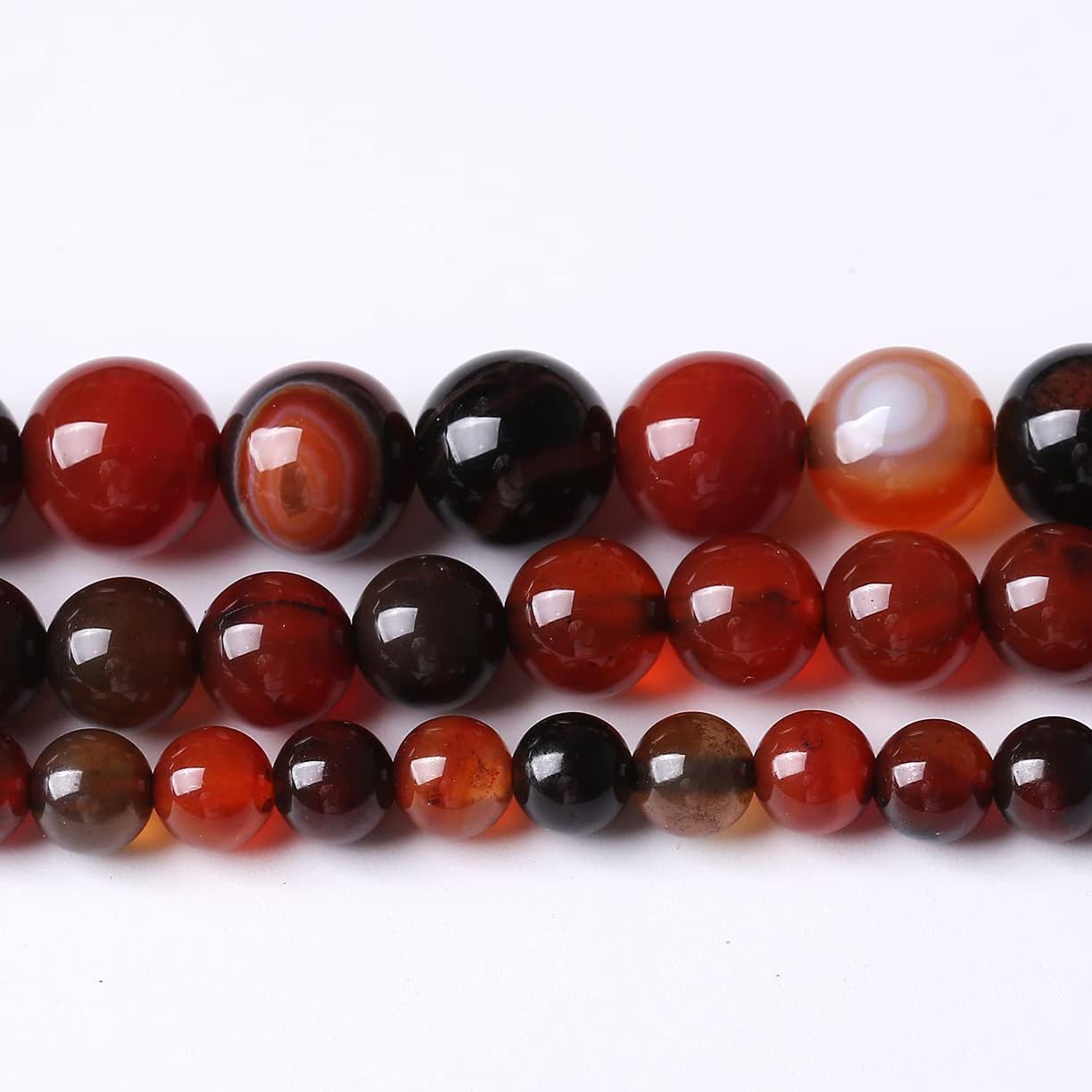 60PCS 6MM Red Persian Agate Stone Beads Energy Healing Beads for DIY Jewelry Bracelet Necklace Making for Jewelry Making15Inch