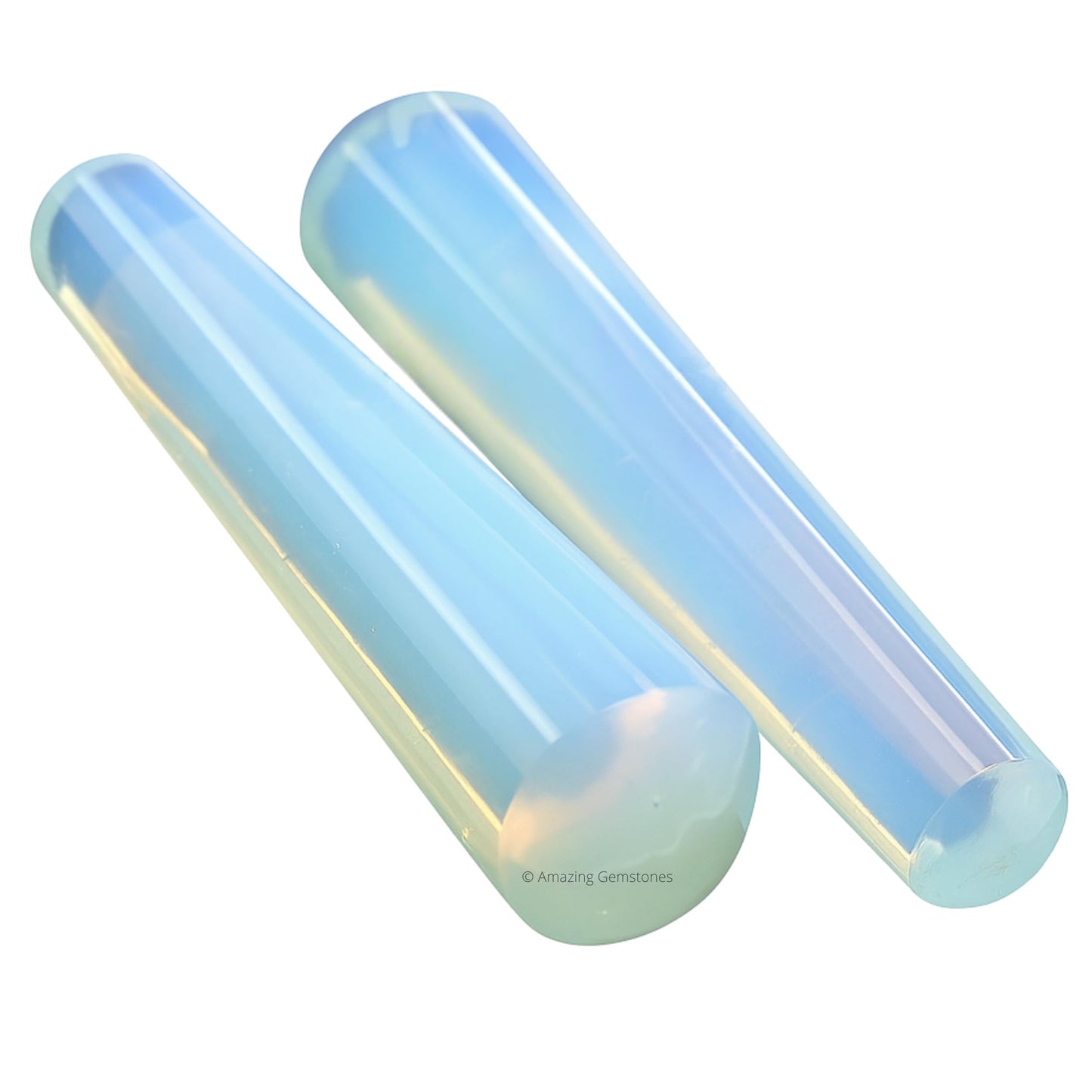 Amazing Gemstone Opalite Crystal Wand Massage Stick - Pelvic Wand Gua Sha for Adults - Crystals and Healing Stones Massage Wands for Adults Gifts (Smooth)