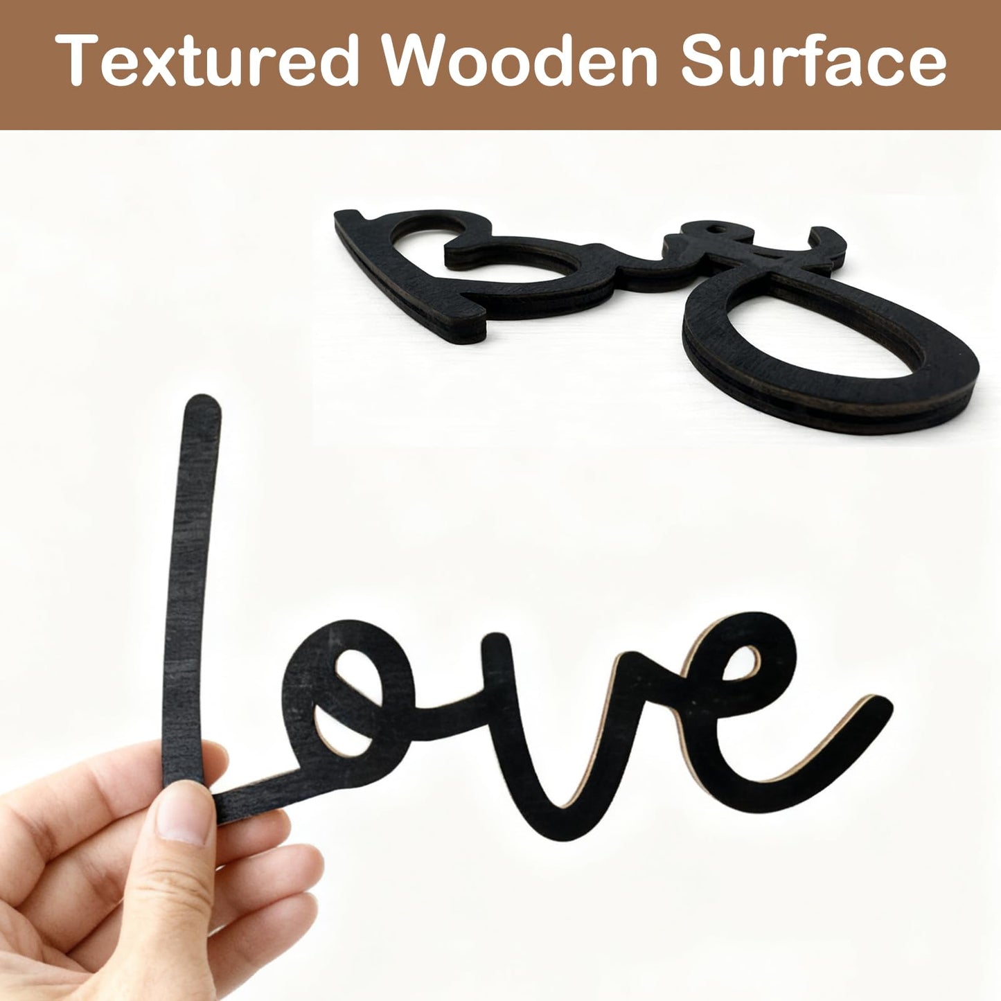 Wooden Love You Bye Sign Home Decor - Boho Farmhouse Wall Art Decor for Stylish Living Room, Hallway Entryway, Wall Decor Door Sign Gift Family Lovers