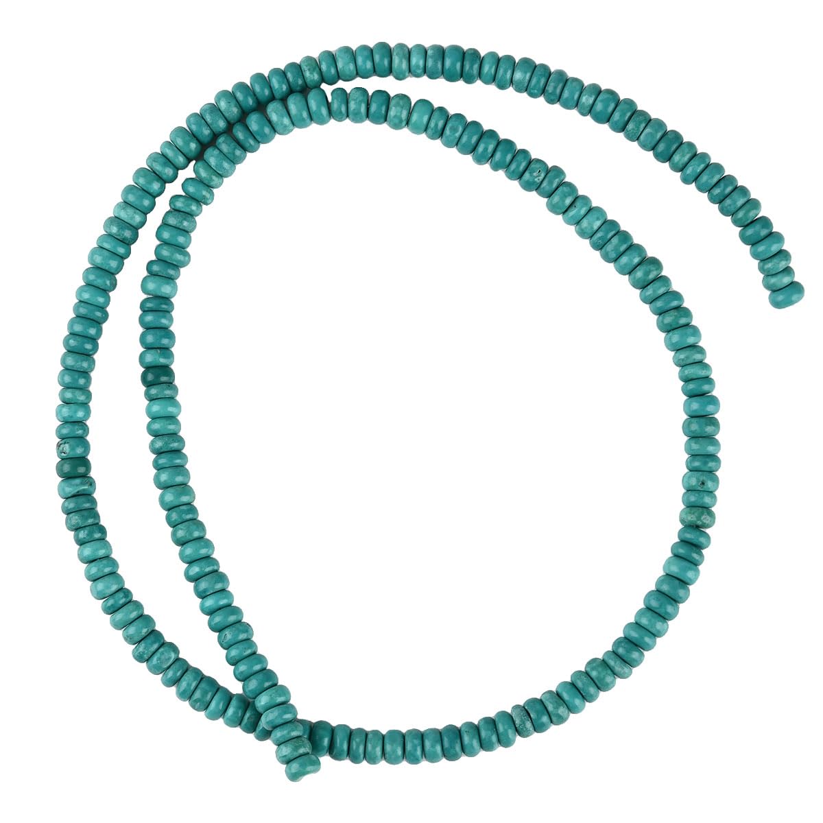 180pcs 4x2mm Green Turquoise Disk Rondelle Spacer Natural Stone Semi Precious Gemstone Loose Beads for Jewelry Making 15.5 Inch