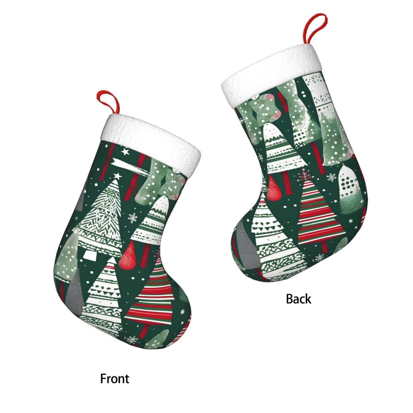 HJKTVDRQ Christmas Trees Print Classic Decorative Socks Stylish Traditional Christmas,Luxurious Gift for Festive Season