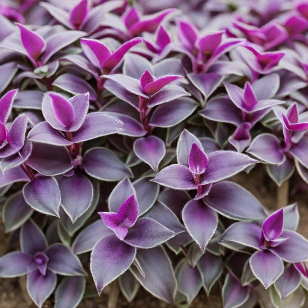 4 Purple Plush Wandering Jew Cuttings to Grow - Easily Root in Water (4 Cuttings)