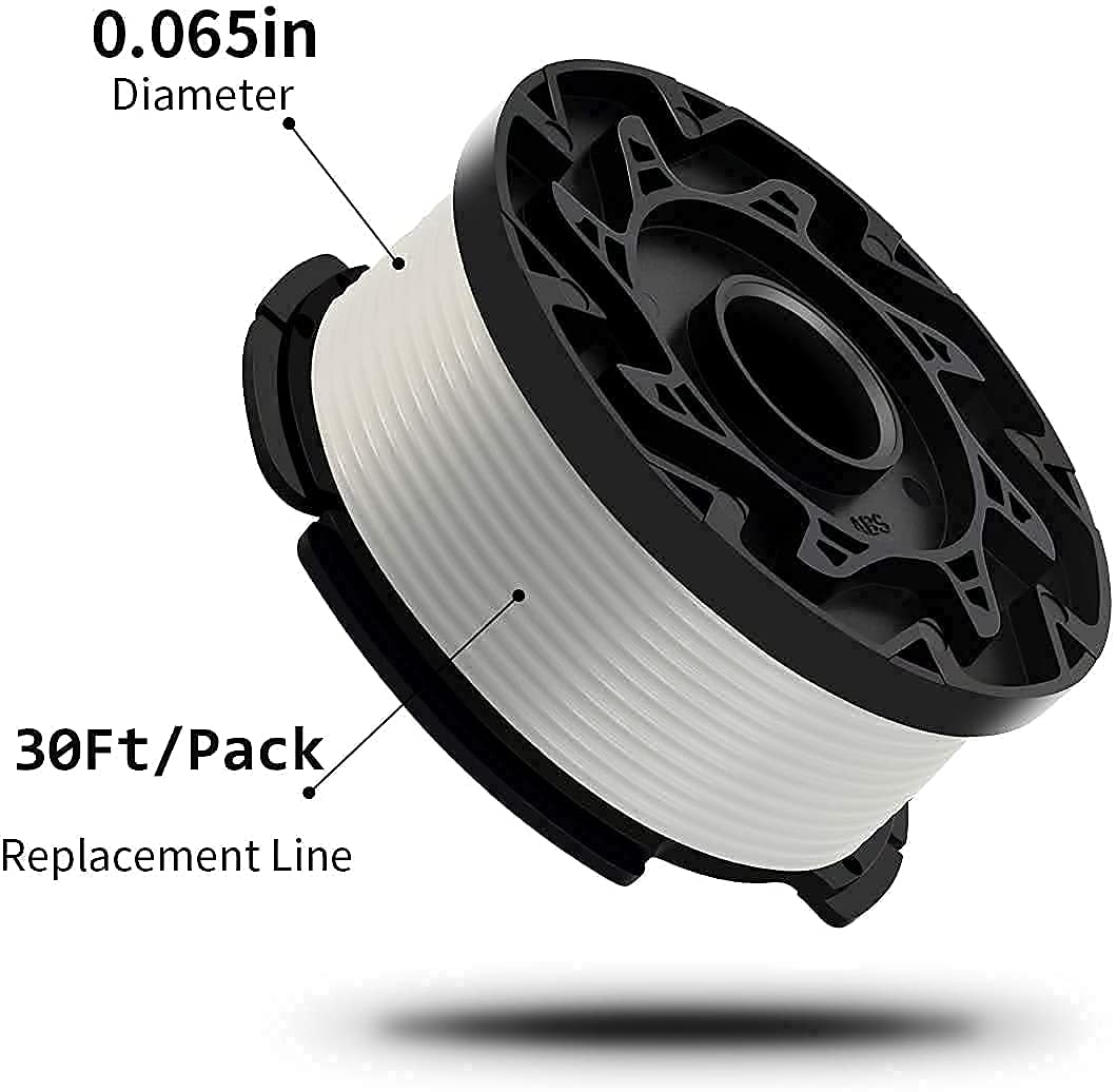 String Trimmer Line for Black and Decker Trimmer/Edger, AF-100, 6 Spools , 1 Cap , 1 Spring