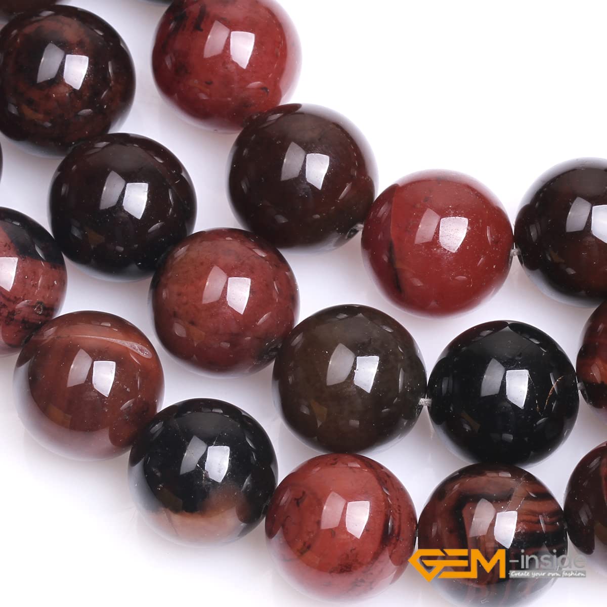 GEM-Inside Dream Agate 18mm Gemstone Beads Crystal Energy Stone Power for Jewelry Making Round 15 Inches