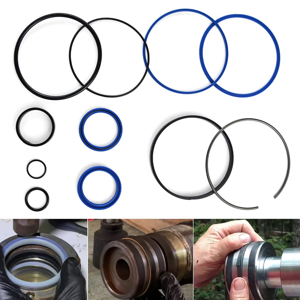 ECROUATY Hydraulic Log Splitter Cylinder Rebuild Seal Kit for 4.0"Bore x 1.75" Rod Cylinder, Huskee Log Splitter Parts Hydraulic Cylinder Rebuild Kit (Pack of 11)