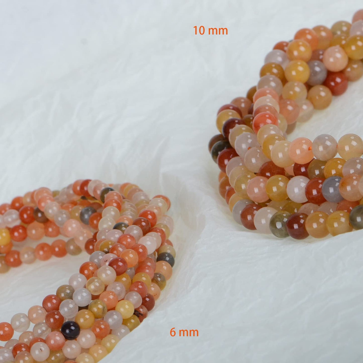 ICAI (Golden Jade) Natural Stone Beads Gemstone Round Loose Beads Crystal Energy Stone Healing Power for Jewelry Making DIY,1 Strand 45-47pcs(8mm)