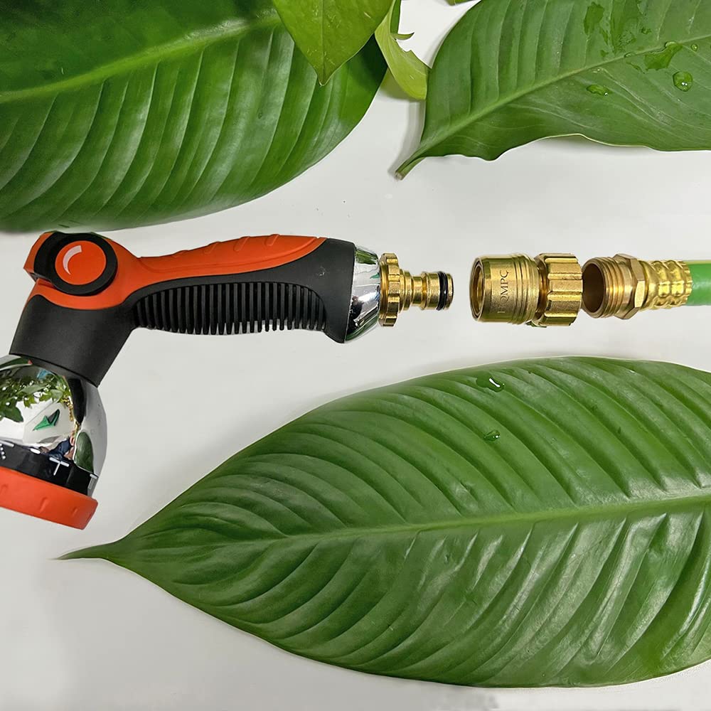HQMPC No Pb Garden Hose Quick Connect Brass Hose Quick Connect Quick Release Hose ConnectorWater Hose Connectors 3/4" GHT (6 SETS)